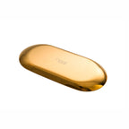 Brass-Finish Alloy Incense Tray -- "Easy Support" Rectangular Ash Catcher, Minimalist Metal Plate for Incense Stick & Clip -- Handcrafted