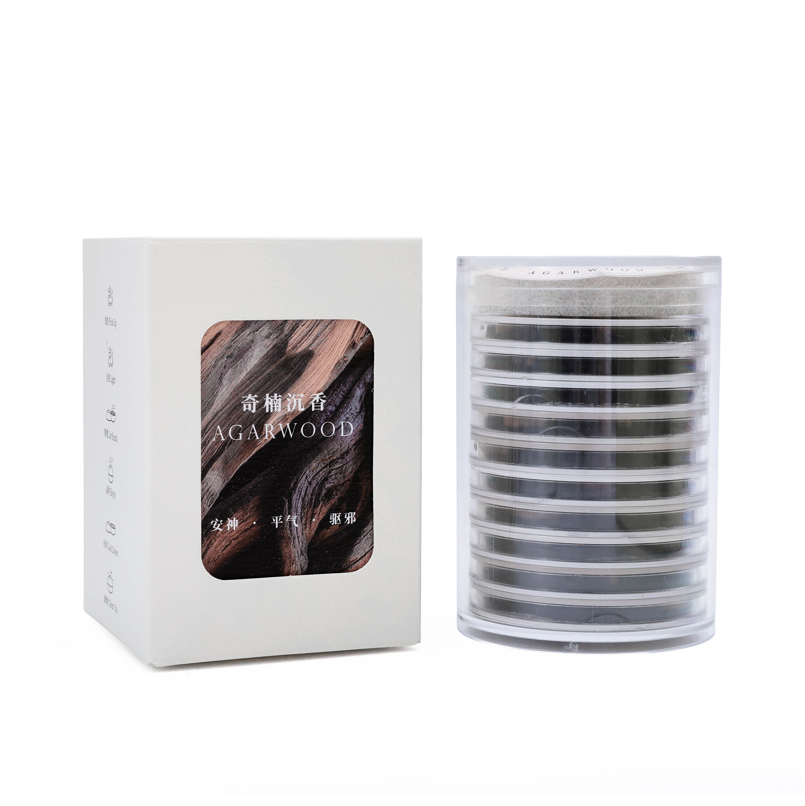 Pure Nature · Cloud Pattern Binder-Free Incense Coil Set -- 100% Natural Agarwood Powder -- 10 Coils per Box -- 60-75 Min Burn Time -- Meditation, Home Fragrance, Spiritual Ritual, Gift Ready