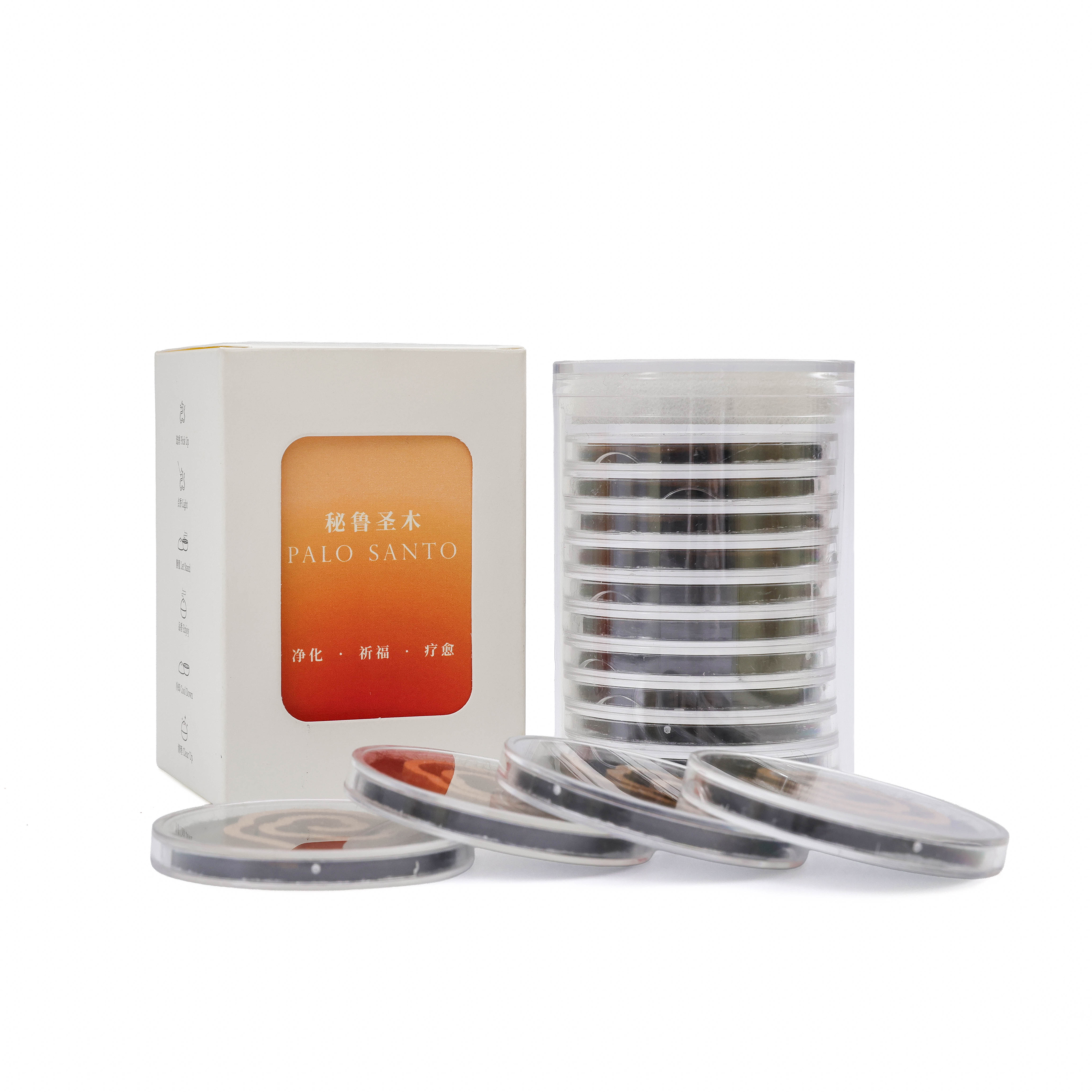 Pure Nature · Cloud Pattern Binder-Free Incense Coil Set -- 100% Natural Palo Santo Powder -- 10 Coils per Box -- 45-60 Min Burn Time -- Meditation, Home Fragrance, Spiritual Ritual, Gift Ready