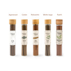 "Easy Pinch" Incense Gift Set -- Meditation Kit | Custom Bamboo Box | East-West Healing Set | Includes Natural Incense Sticks + Brass Clip + Alloy Tray | 5 Fragrances | Refreshing · Relaxed · Natural · Healing